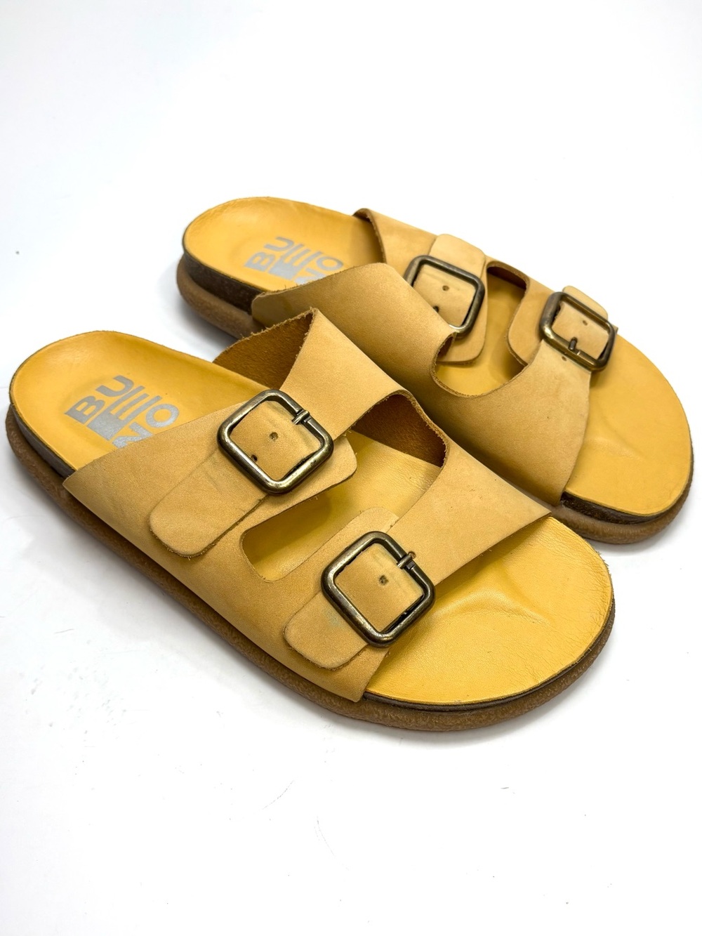 Bueno Yellow Suede Sandals | 38
